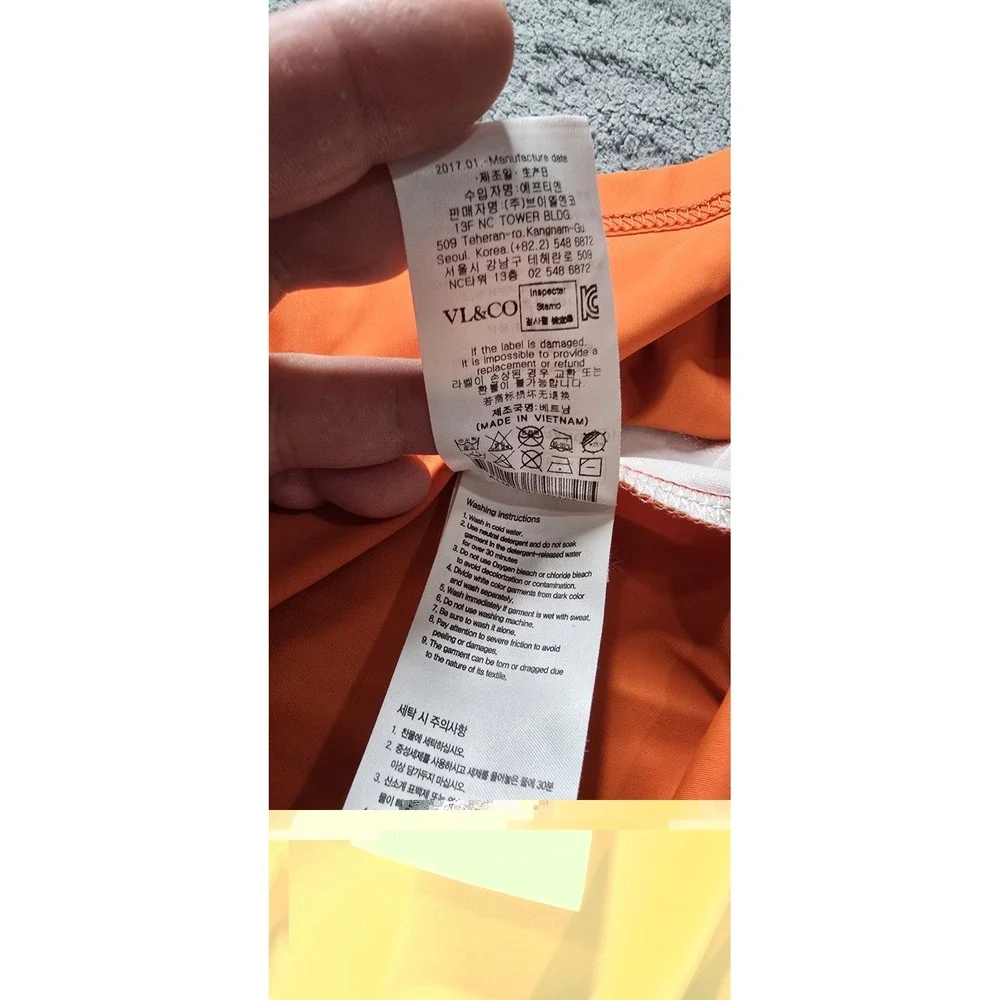 Louis Castel Pullover Shirt Mens Size 105 Orange Long Sleeve 1/4 Zip Golf